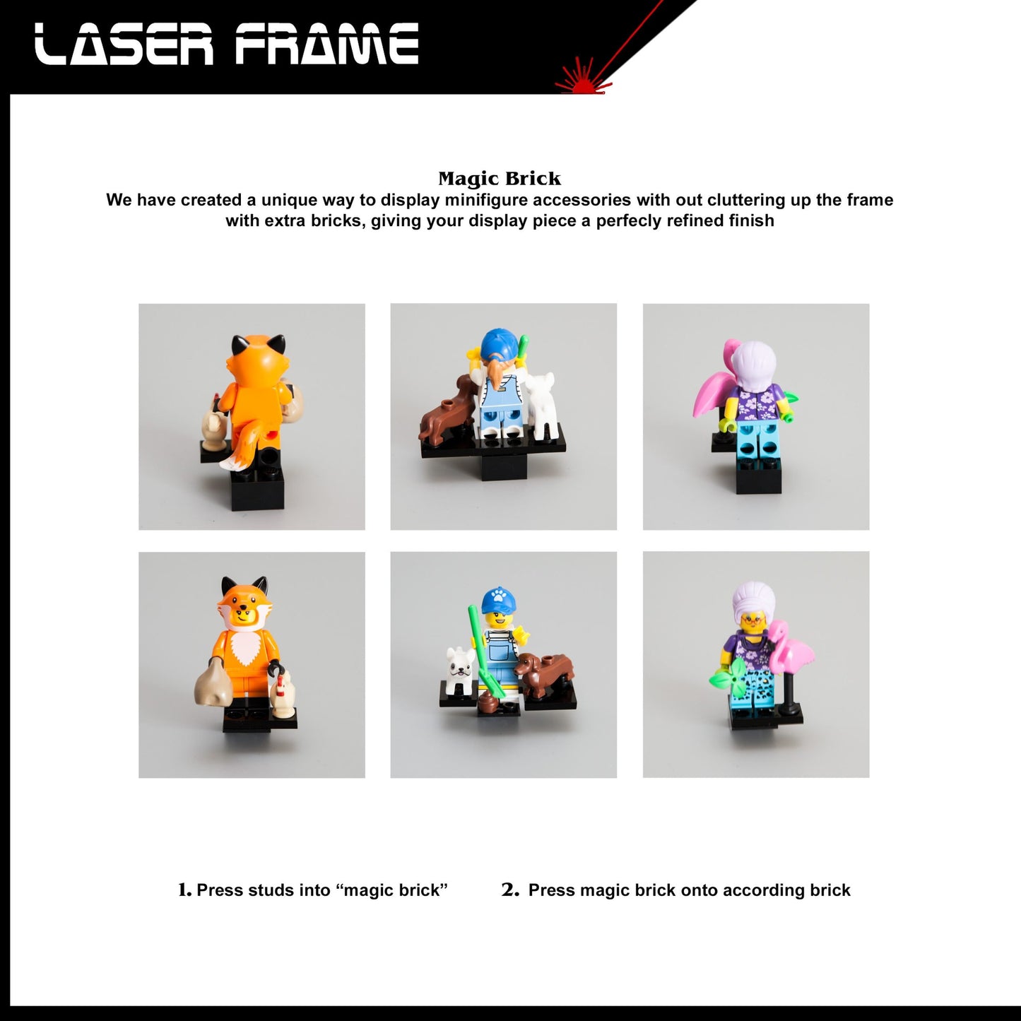 Acrylic Frame Insert for LEGO CMF Minifigure Dungeons & Dragons Series