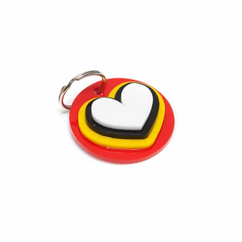 D Heart Keyring