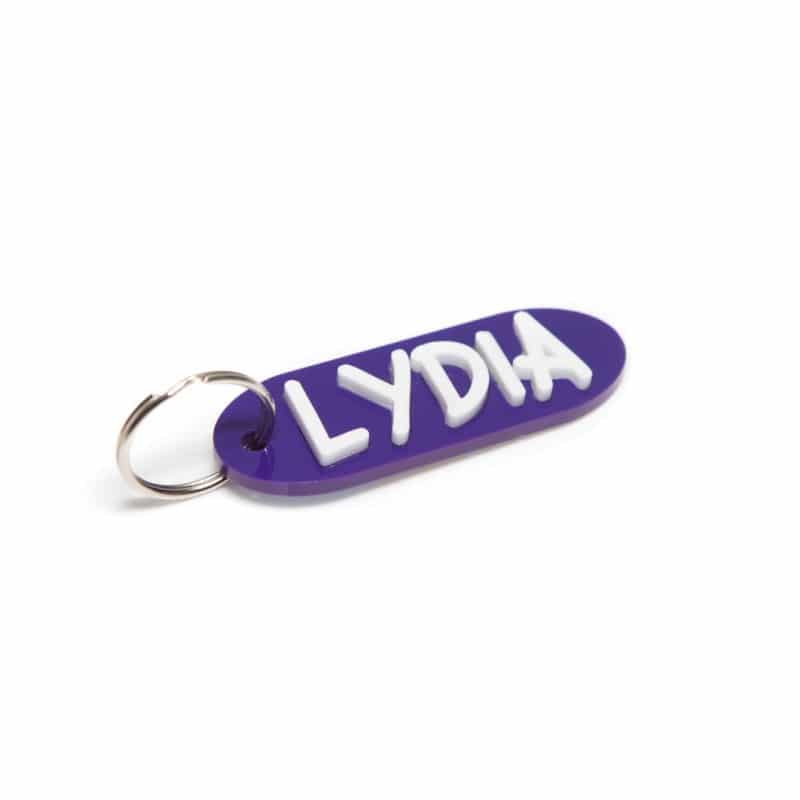 D Kids Acrylic Personalised Keyring
