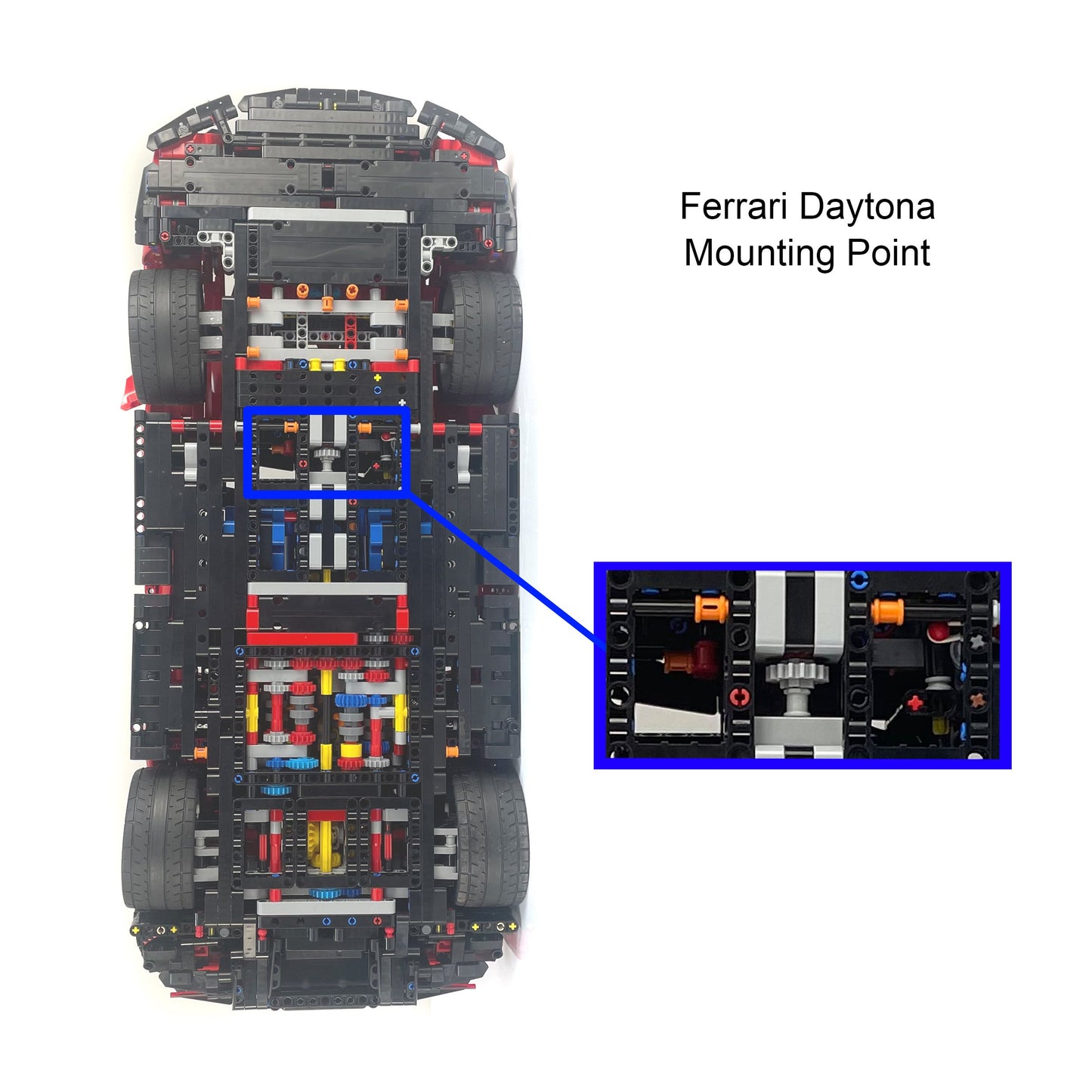 Wall mounted car stand For LEGO Technic Ferrari Daytona SP3 42143