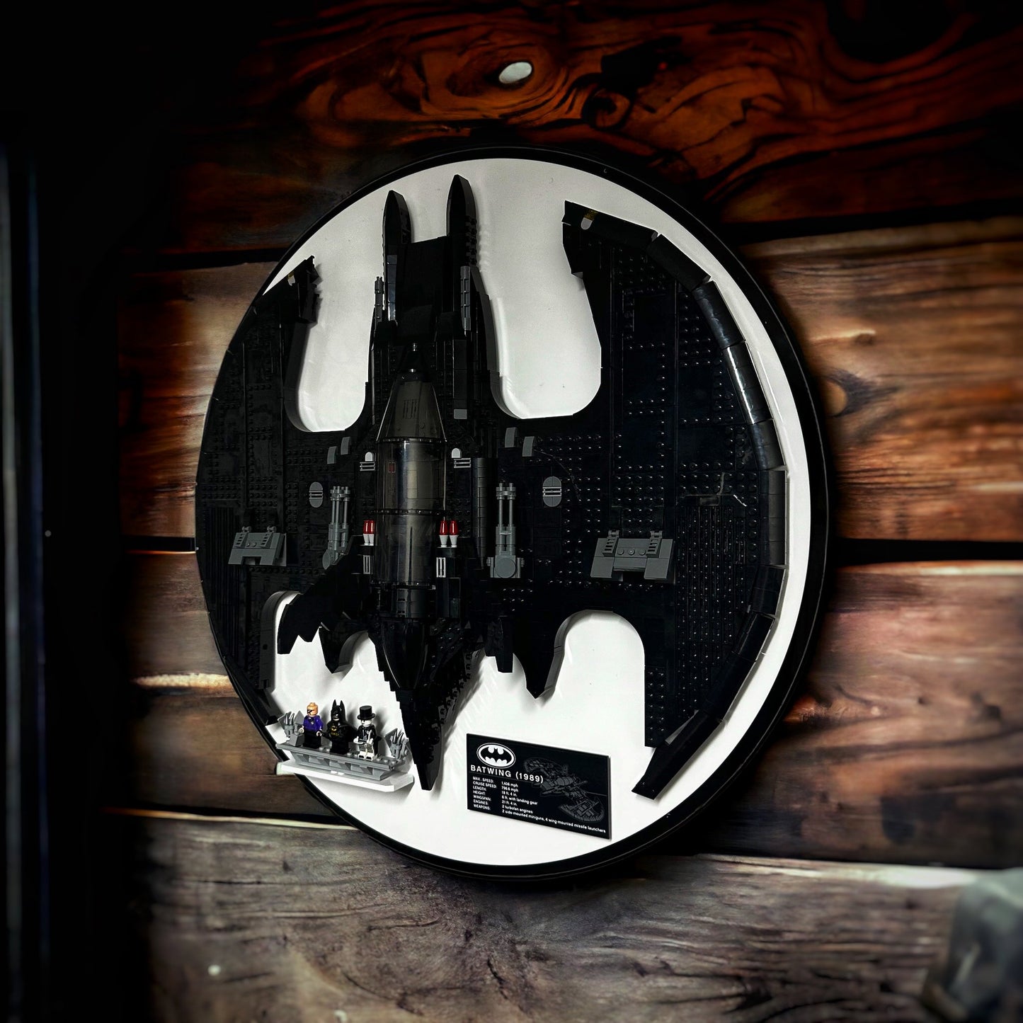 Acrylic Wall Display Stand For LEGO 1989 Batwing 76161