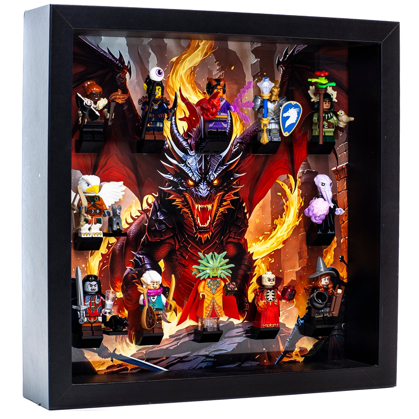 Acrylic Frame Insert for LEGO CMF Minifigure Dungeons & Dragons Series Fire
