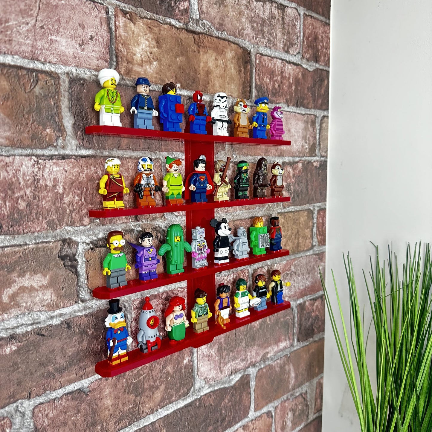 Limited Edition Coloured Wall mounted minifigure stand