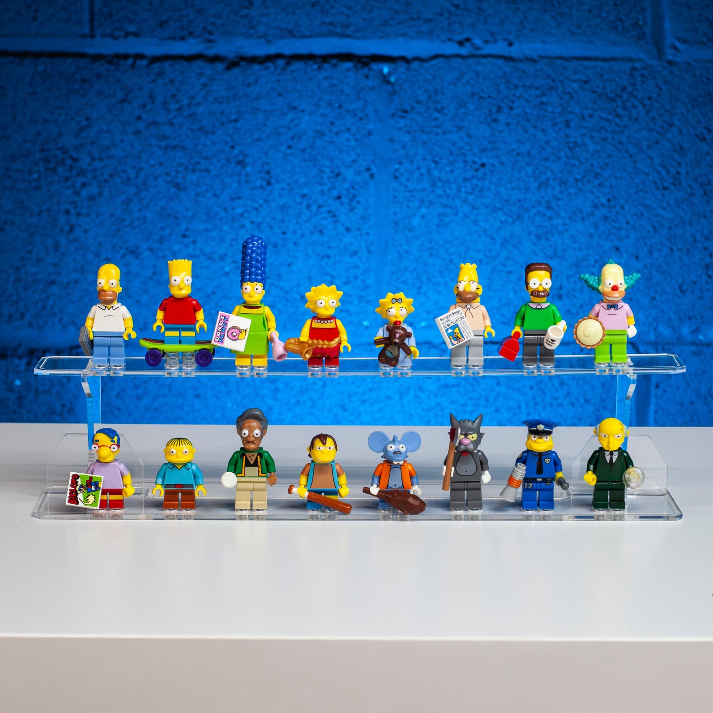 Acrylic Minifigure Display stand for LEGO CMF Simpsons Series 1