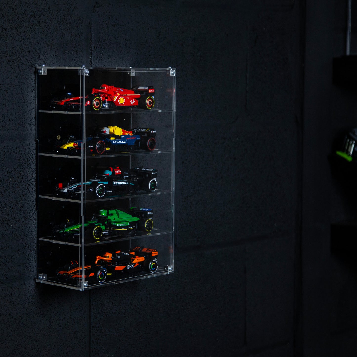 Premium Acrylic Display Case for LEGO F1 Speed Champions (5 cars)