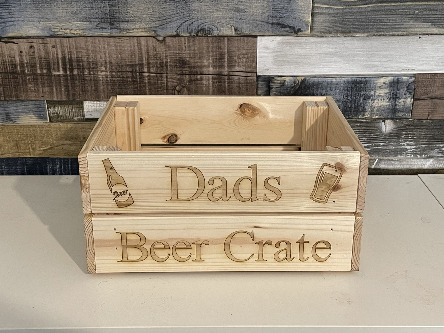 Fathers day personalised Beer Crate
