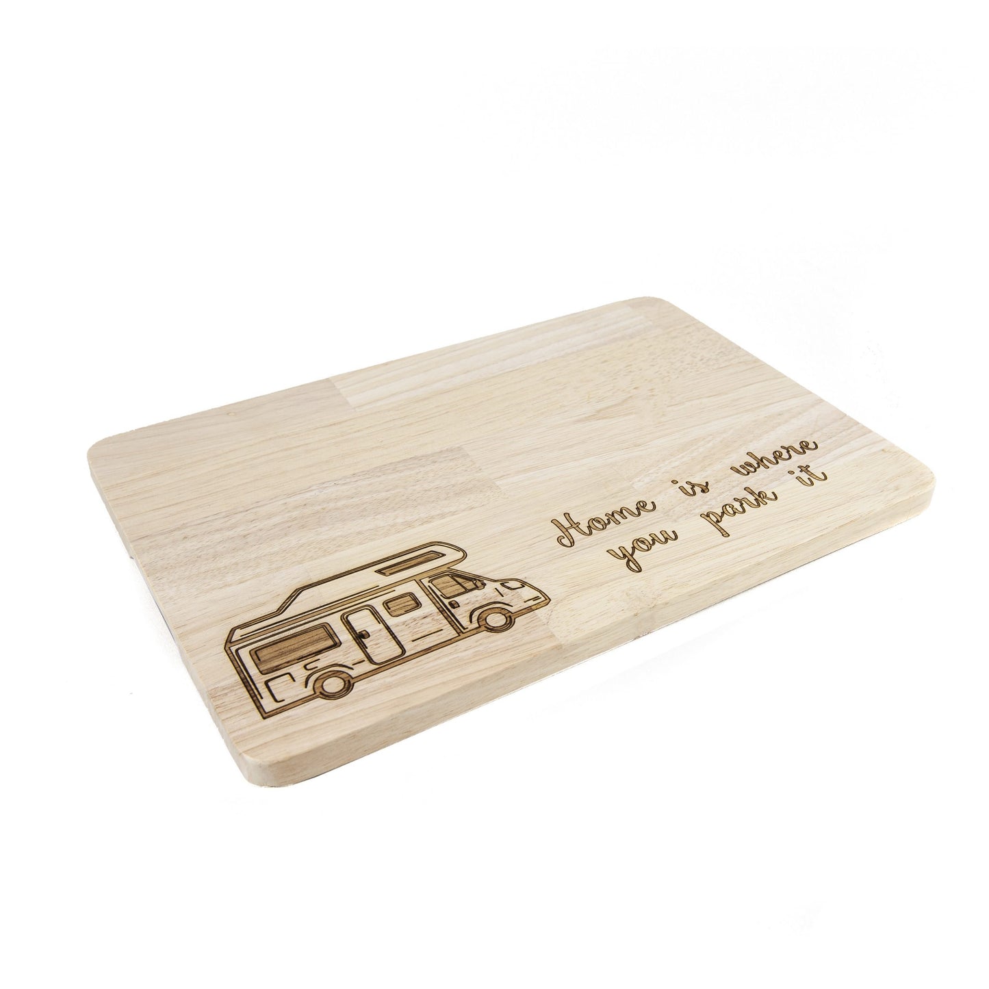 Home is where you park it wooden chopping board