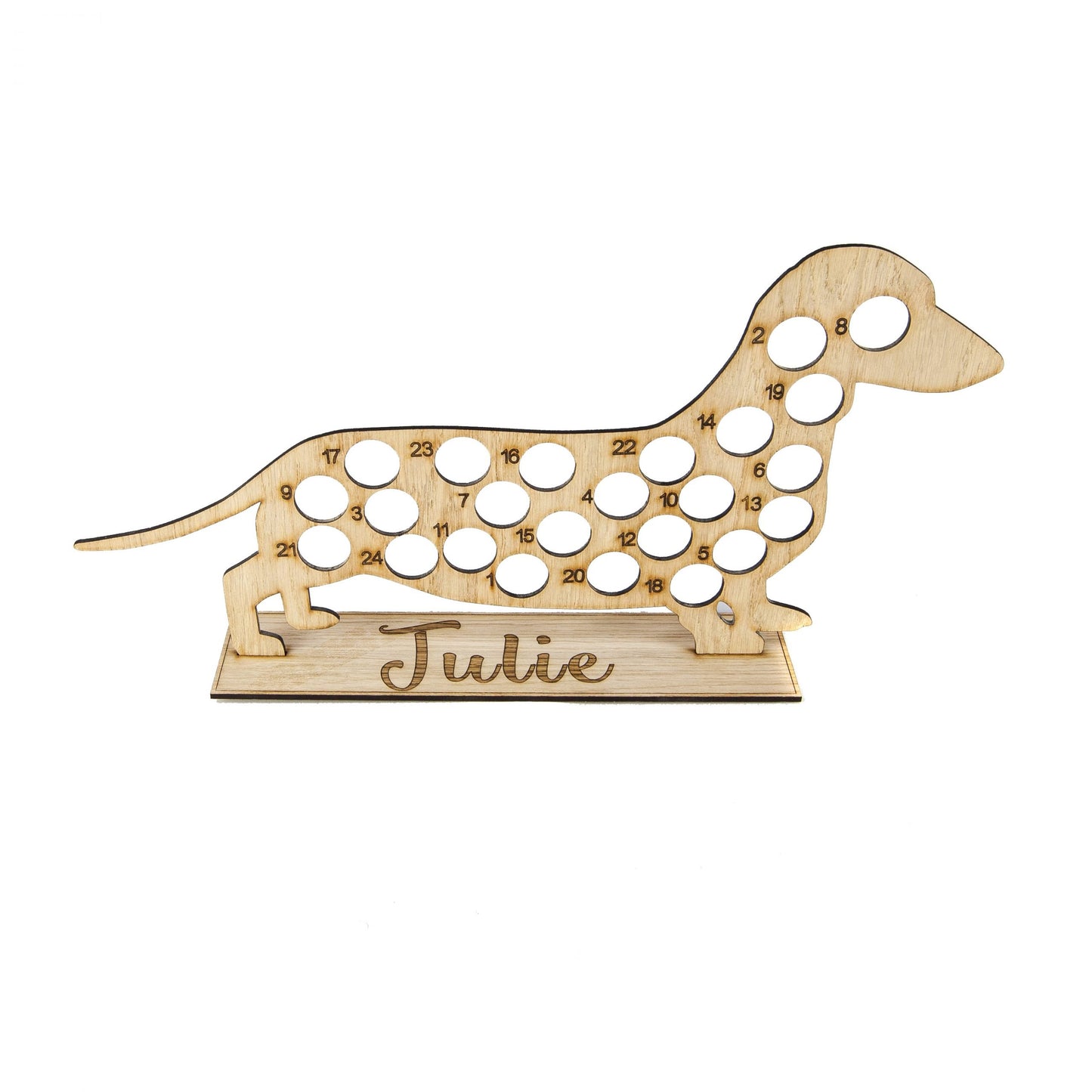 Personalised Christmas Sausage dog advent calendar