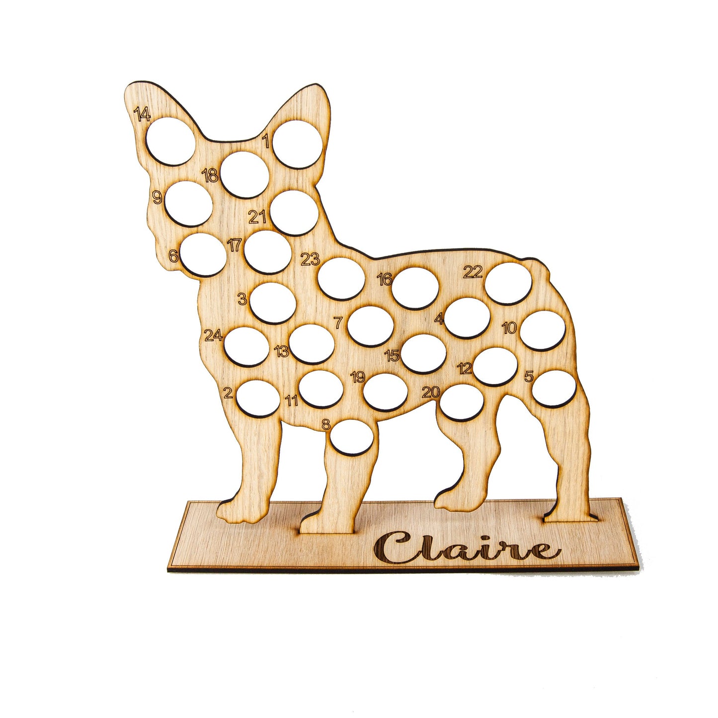 Personalised Christmas French bulldog advent calendar