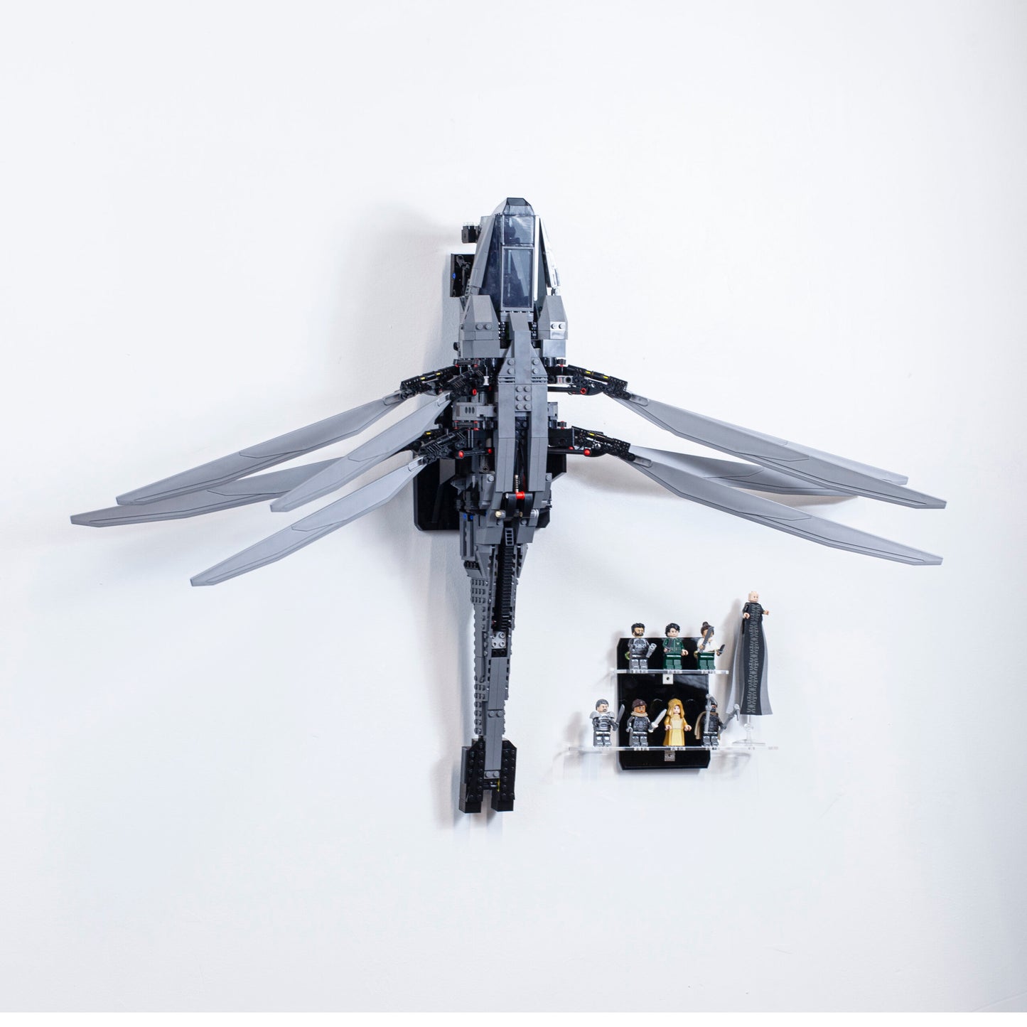 Wall mounted display stand For LEGO Icons Dune Atreides Royal Ornithopter 10327
