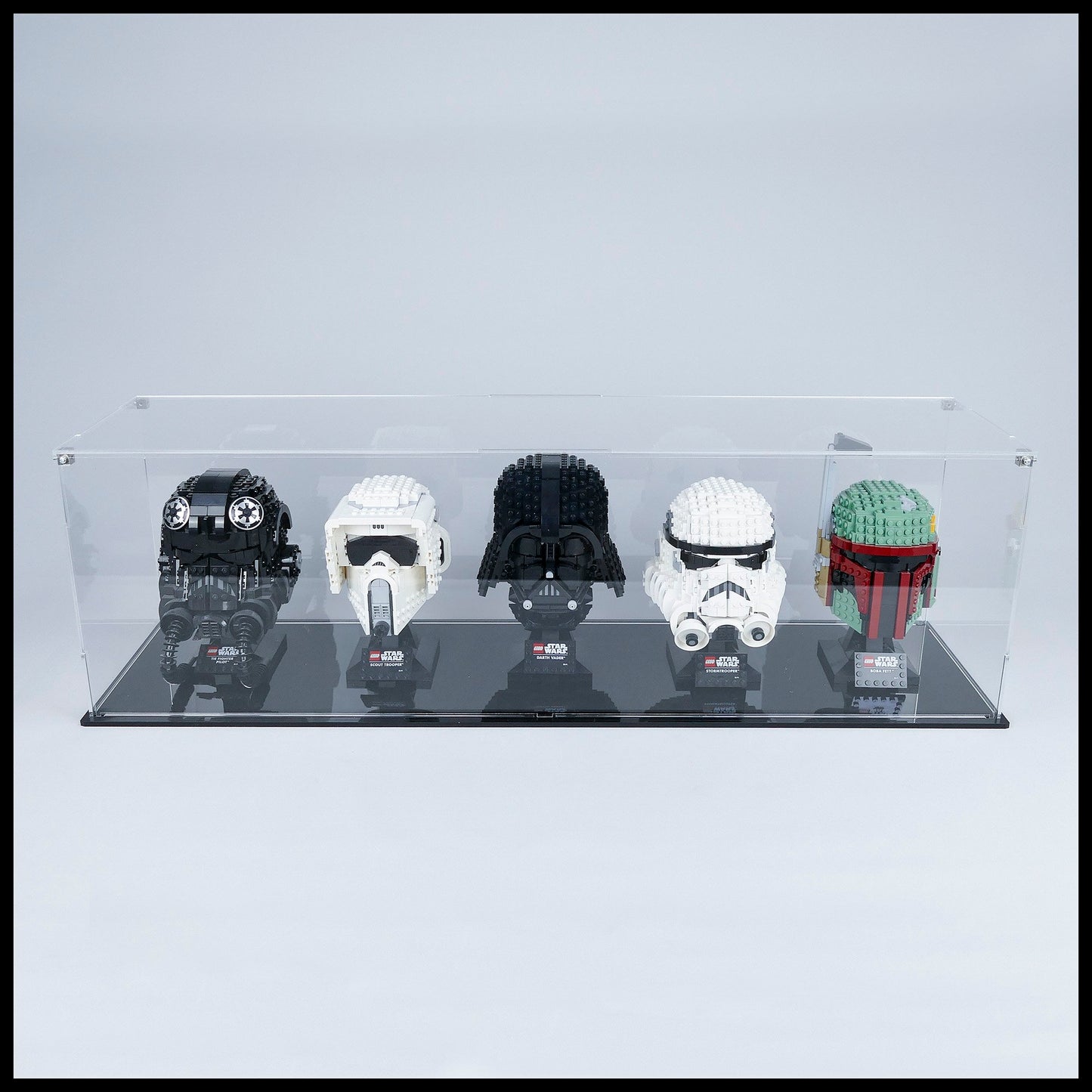 Acrylic Display Case for 5 LEGO Helmets
