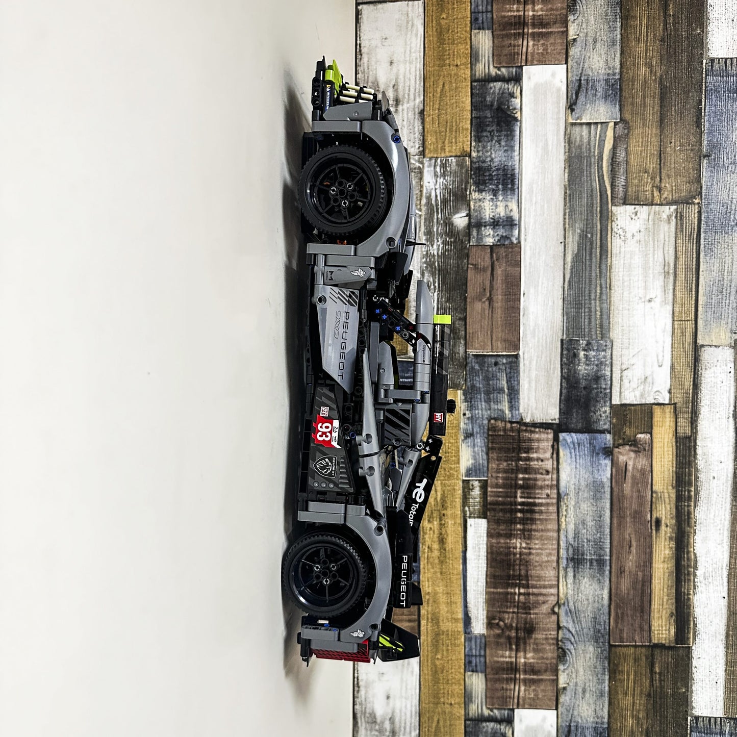 Wall mounted car stand For LEGO PEUGEOT 9X8 24H Le Mans Hybrid Hypercar