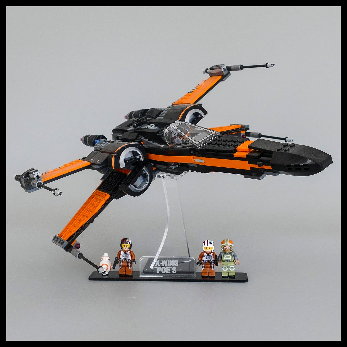 Poe's X-Wing Fighter Acrylic Display Stand 75102