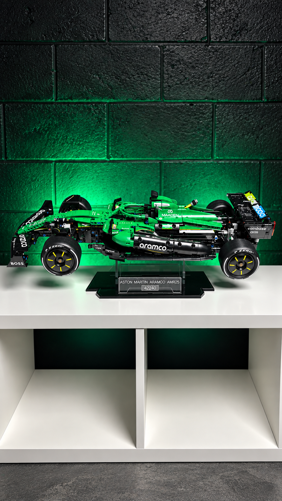Acrylic Display Stand for LEGO Aston Martin Aramco AMR25 F1® Car
