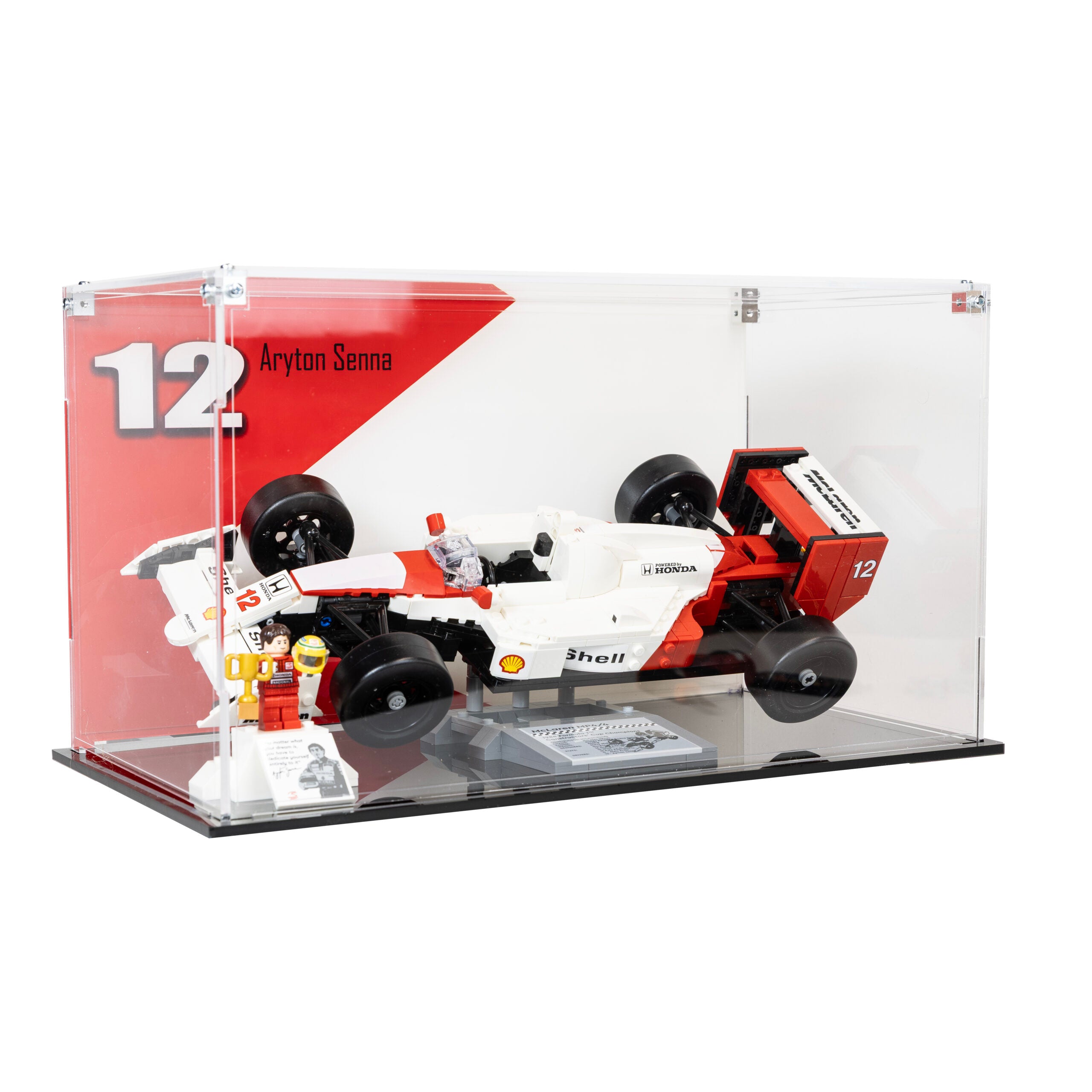 Premium Acrylic Display Case for the LEGO McLaren MP4/4 & Ayrton