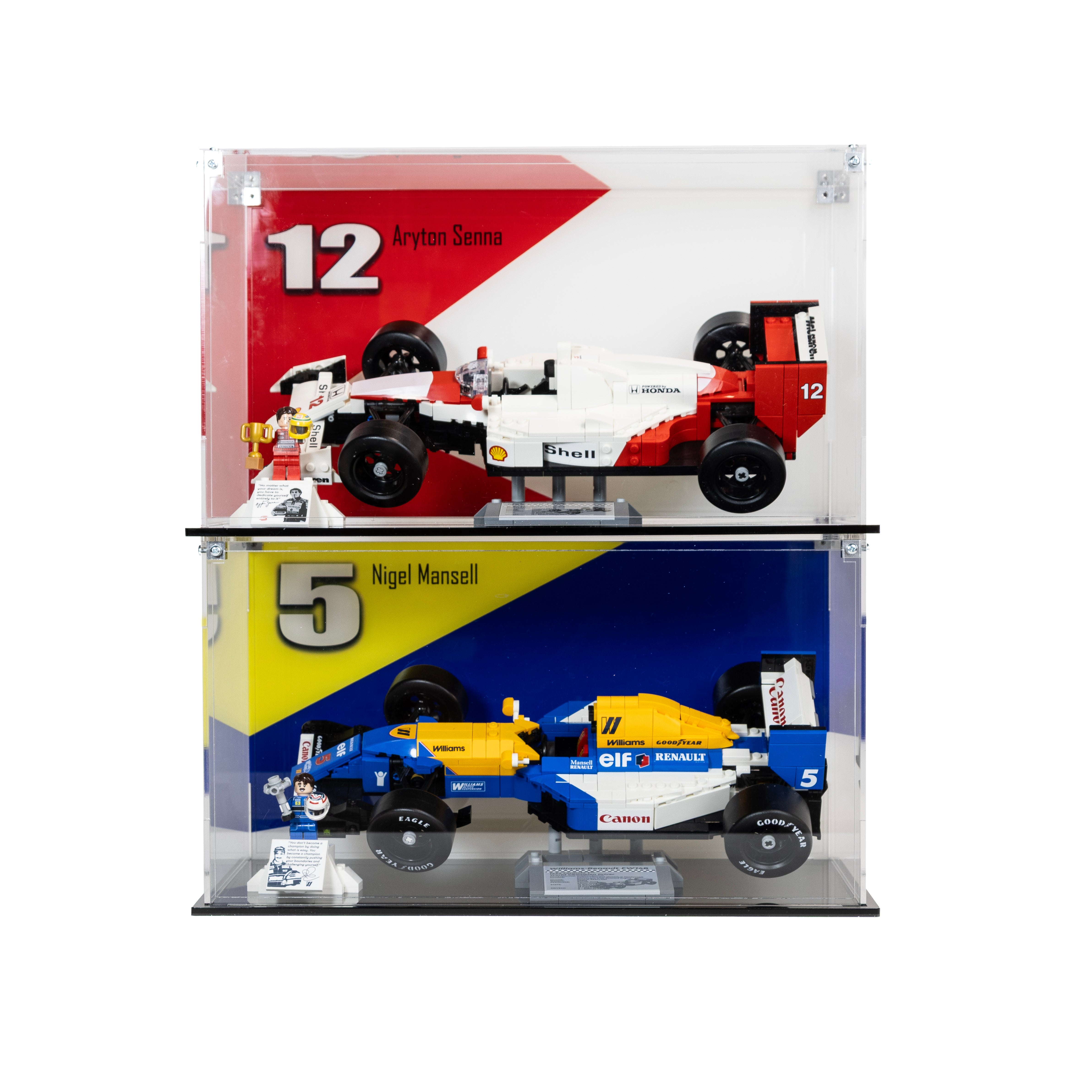 Premium Acrylic Display Case for the LEGO McLaren MP4/4 & Ayrton