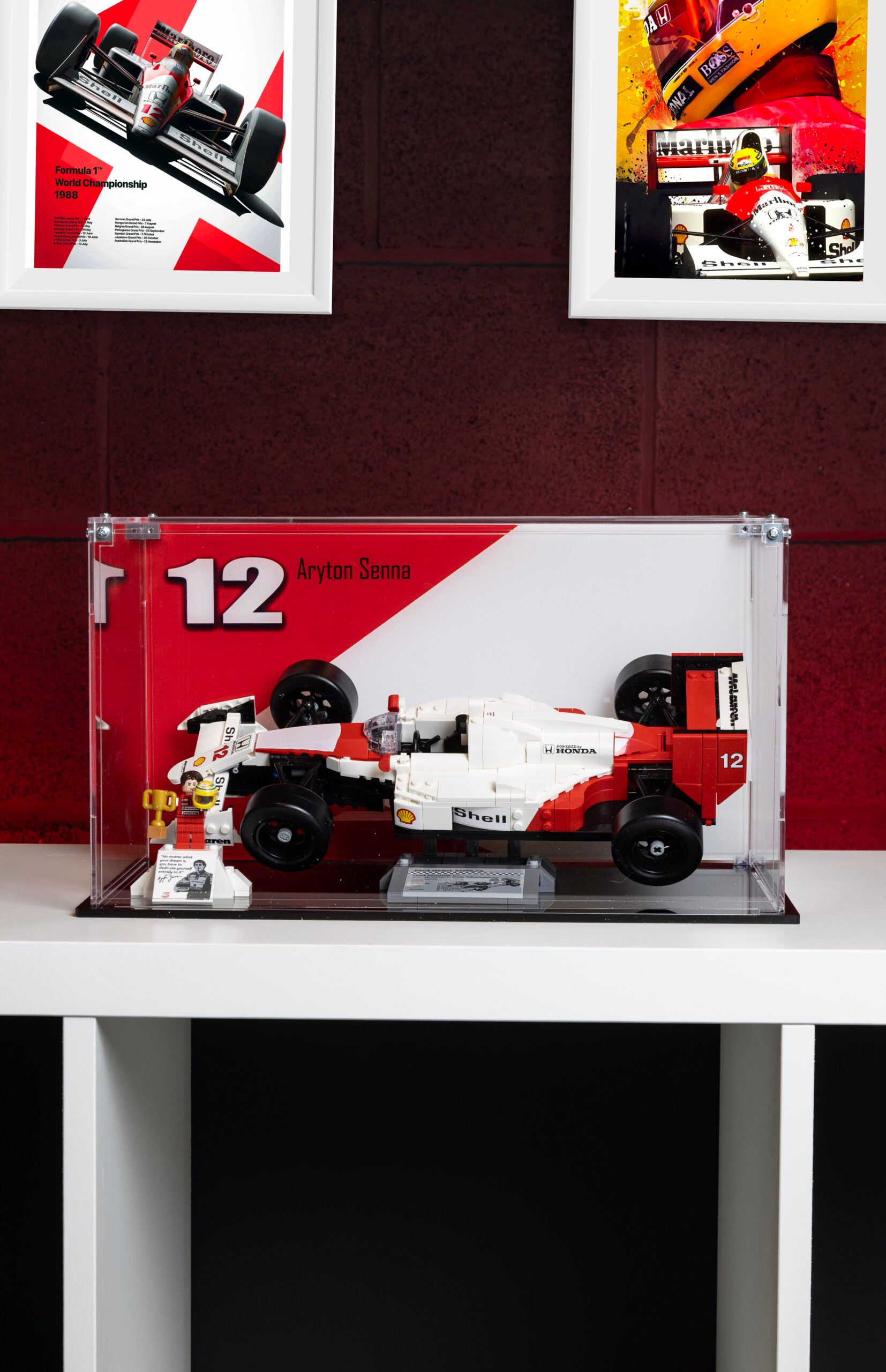 Premium Acrylic Display Case for the LEGO McLaren MP4/4 & Ayrton