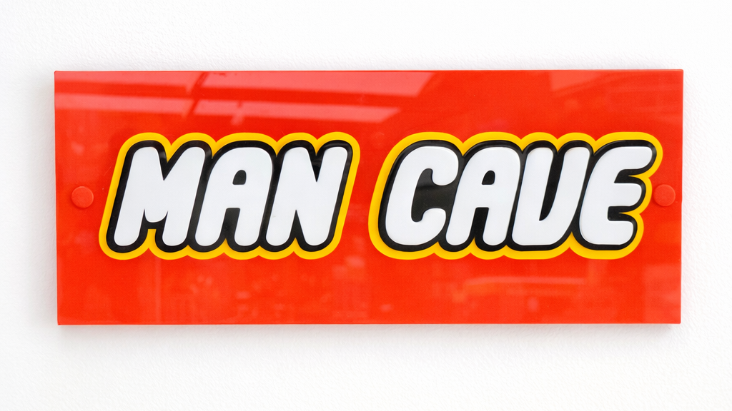 3D Stacked Acrylic Man Cave plaque