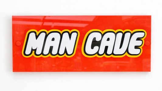 3D Stacked Acrylic Man Cave plaque