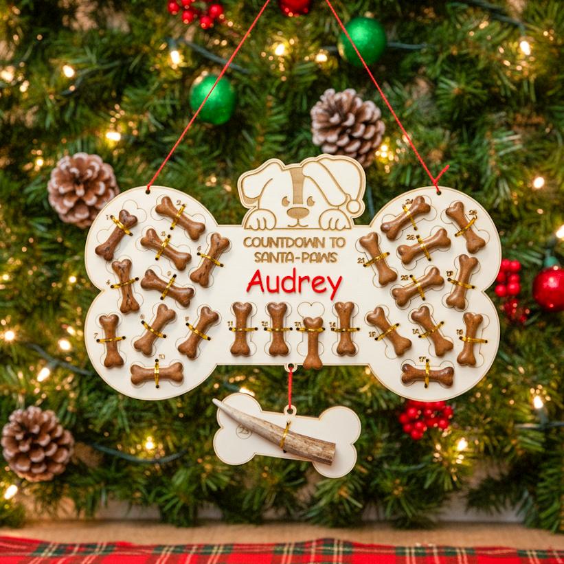 Personalised Doggy advent calendar Laser Frame