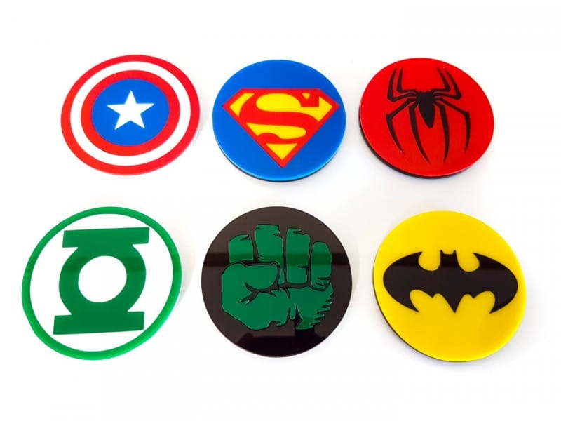 Acrylic Comic Coasters