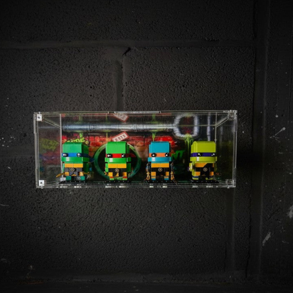 Acrylic Wall Display Case for LEGO BrickHeadz Teenage Mutant Ninja Turtles 40878