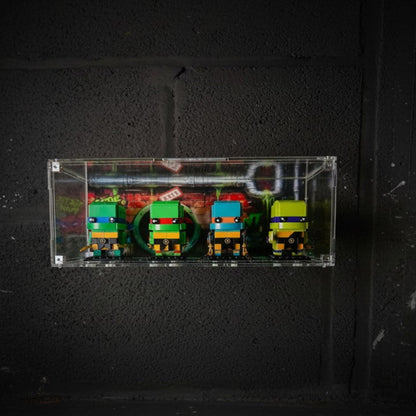 Acrylic Wall Display Case for LEGO BrickHeadz Teenage Mutant Ninja Turtles 40878