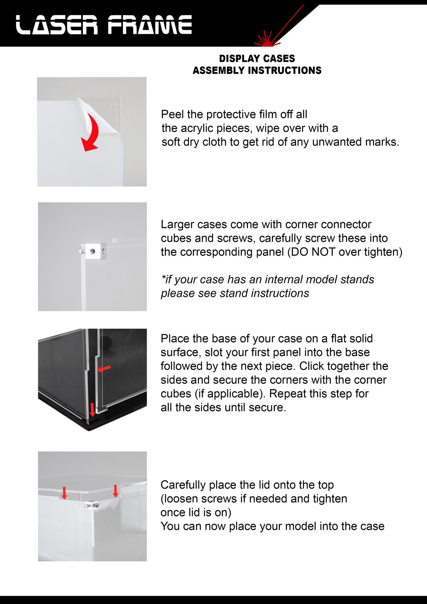 How to assemble the LEGO Defender 90 acrylic display case