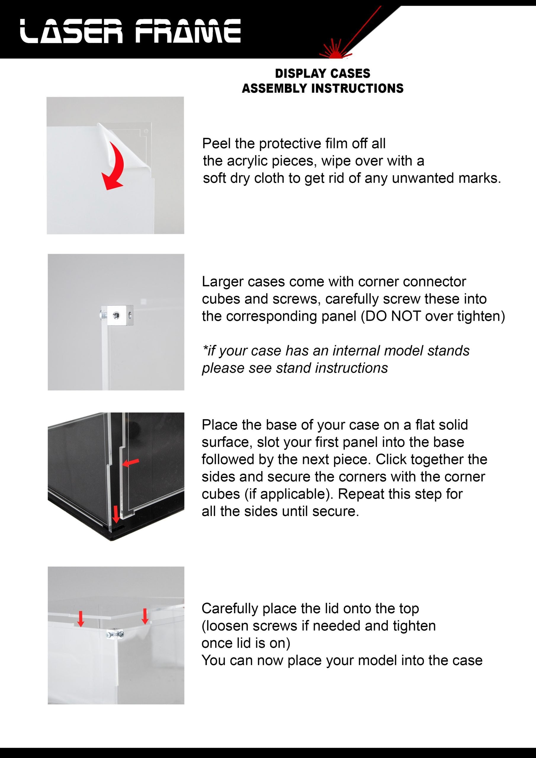 How to assemble the LEGO Defender 90 acrylic display case