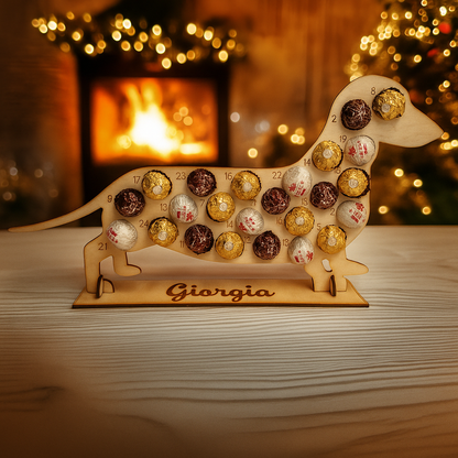Personalised Christmas Sausage dog advent calendar