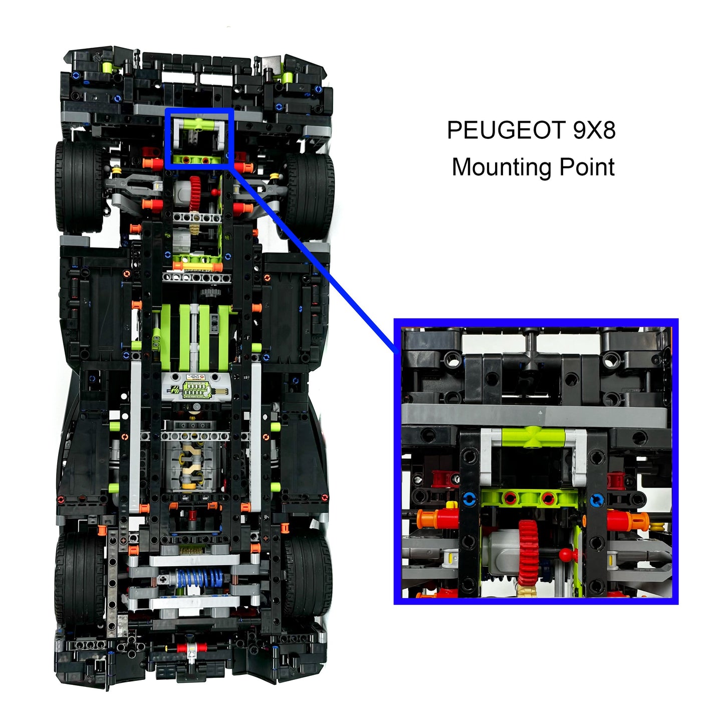 Wall mounted car stand For LEGO PEUGEOT 9X8 24H Le Mans Hybrid Hypercar
