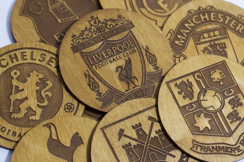 Football Team Wooden Coasters