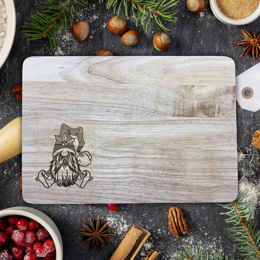 Christmas Gnome wooden chopping board