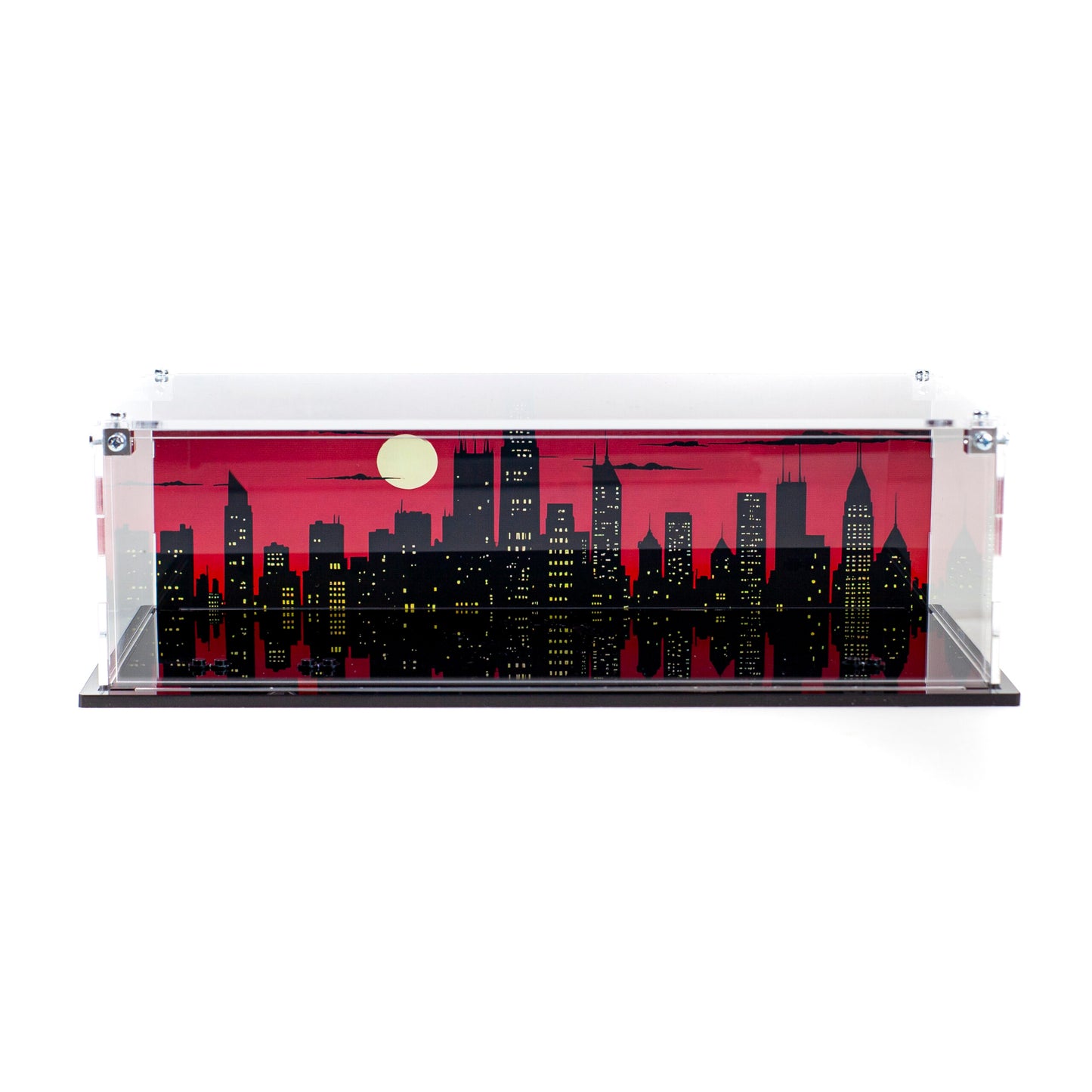 Premium Acrylic Display Case for the LEGO Batman™ with the Batmobile™ vs. Harley Quinn™ and Mr. Freeze™ 76274