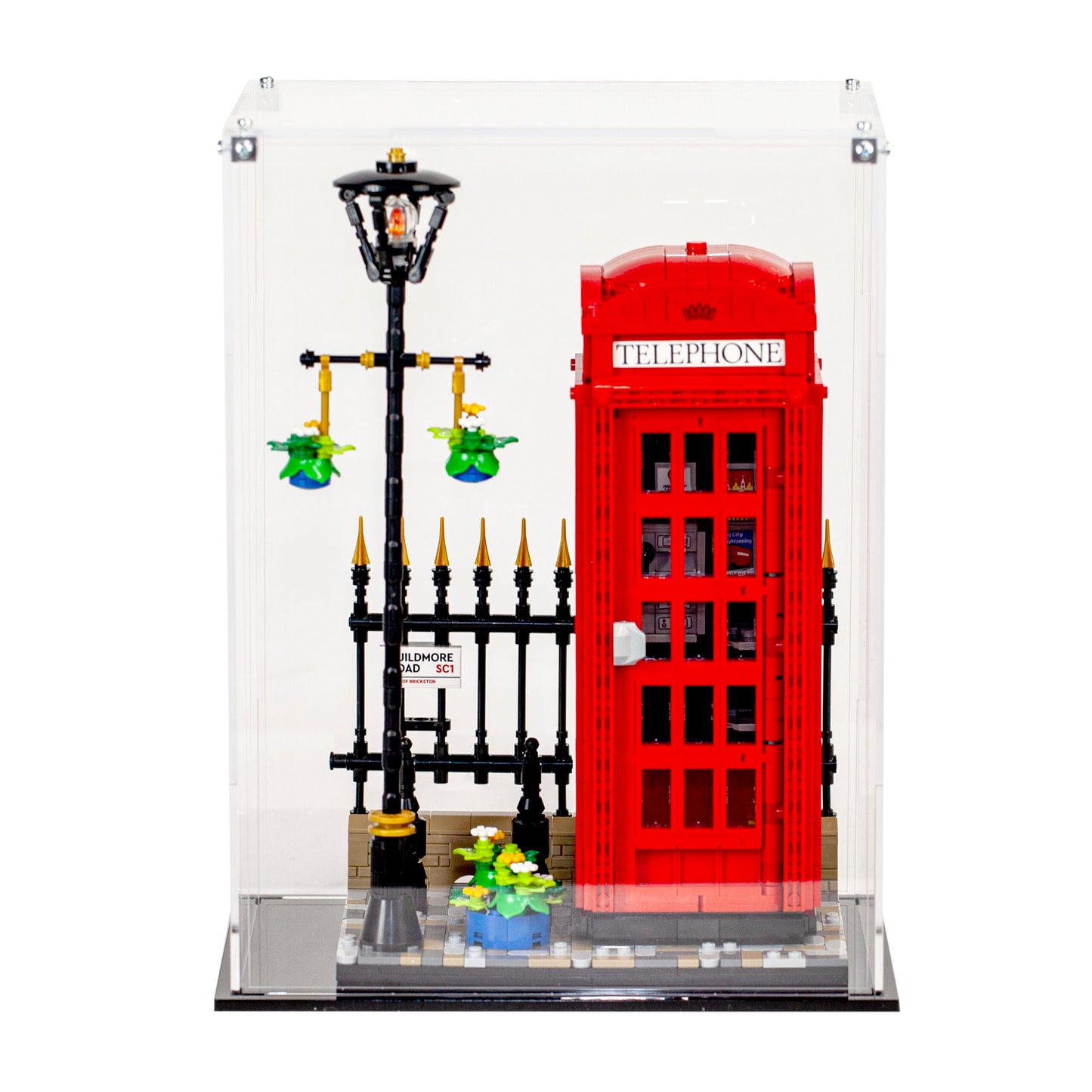 Acrylic Display Case for the LEGO Red London Telephone Box 21347