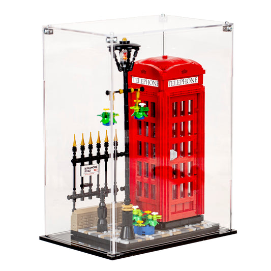 Acrylic Display Case for the LEGO Red London Telephone Box 21347