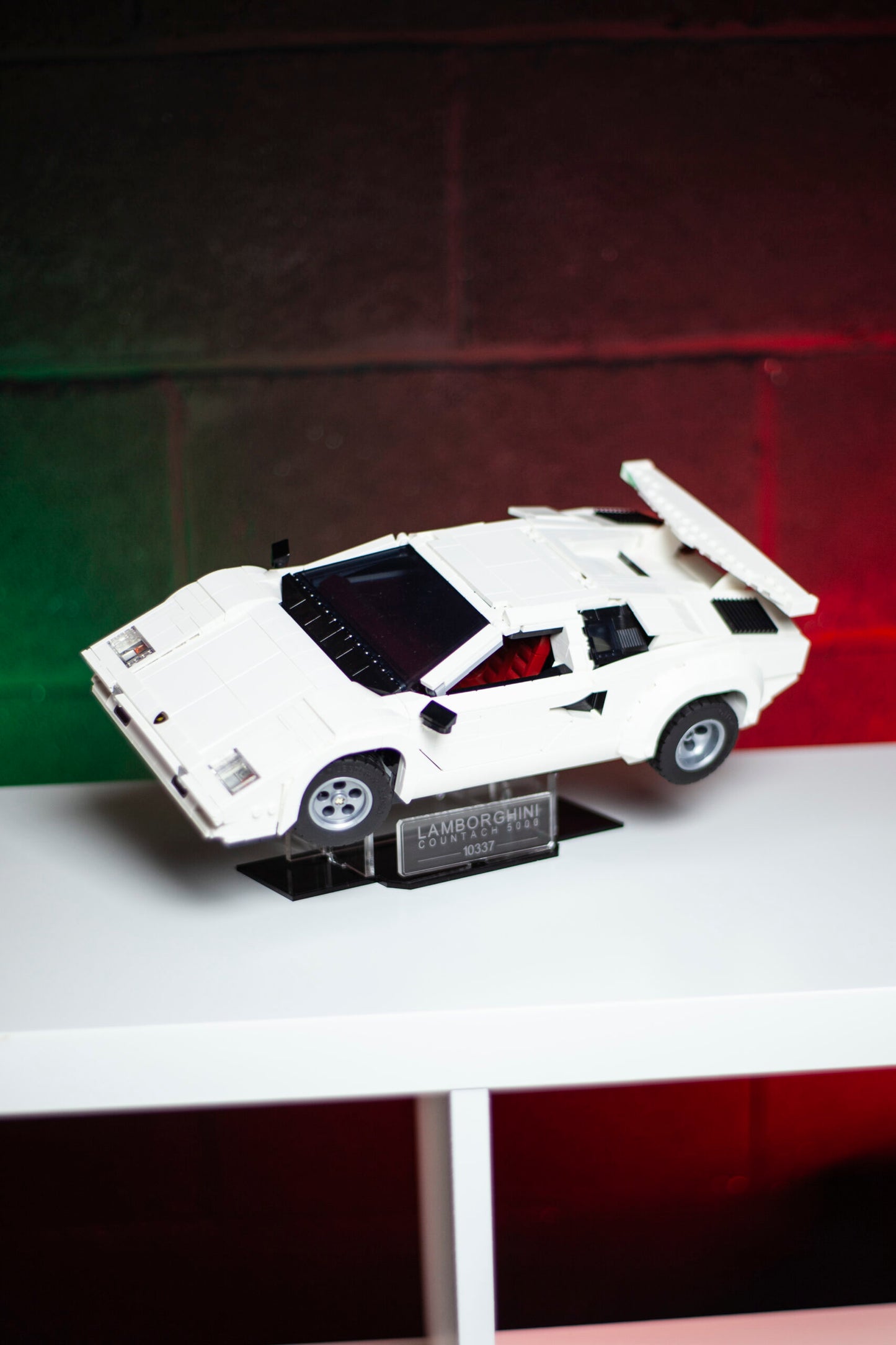 Acrylic Display Stand For LEGO Lamborghini Countach 5000 Quattrovalvole 10337
