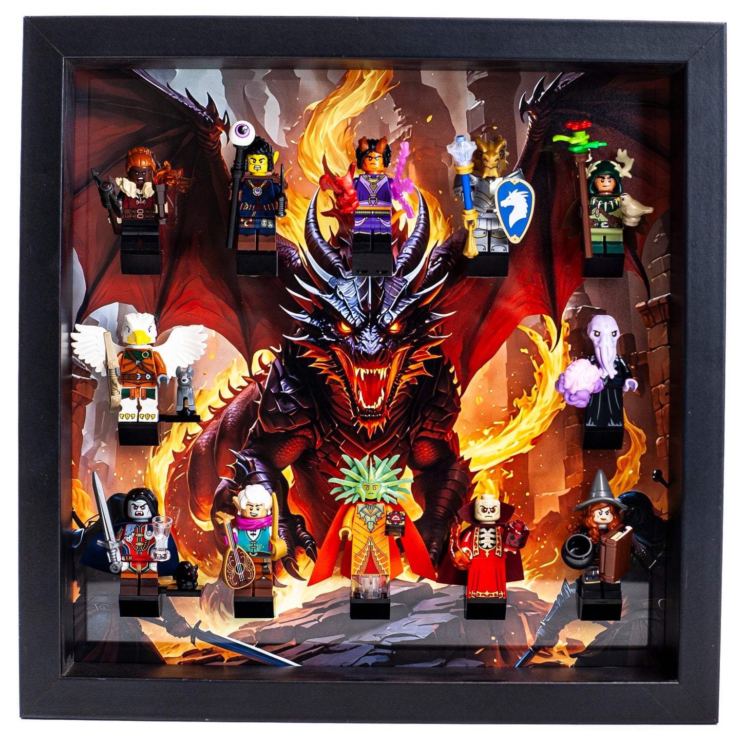 Acrylic Frame Insert for LEGO CMF Minifigure Dungeons & Dragons Series Fire