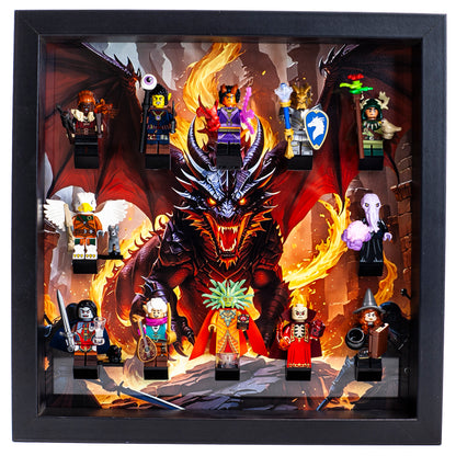 Acrylic Frame Insert for LEGO CMF Minifigure Dungeons & Dragons Series Fire