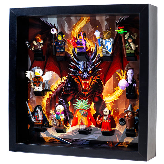 Acrylic Frame Insert for LEGO CMF Minifigure Dungeons & Dragons Series Fire