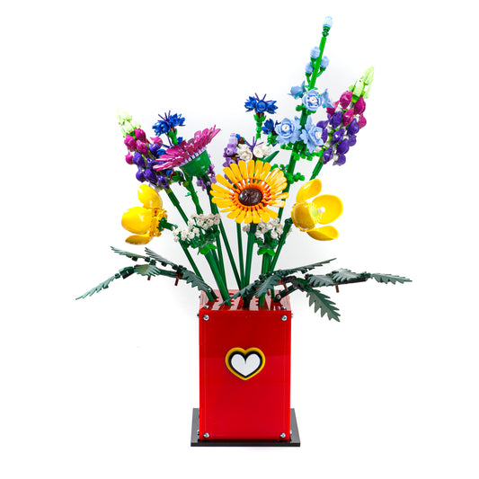Acrylic Display Case/Vase For LEGO Bouquet of Flowers