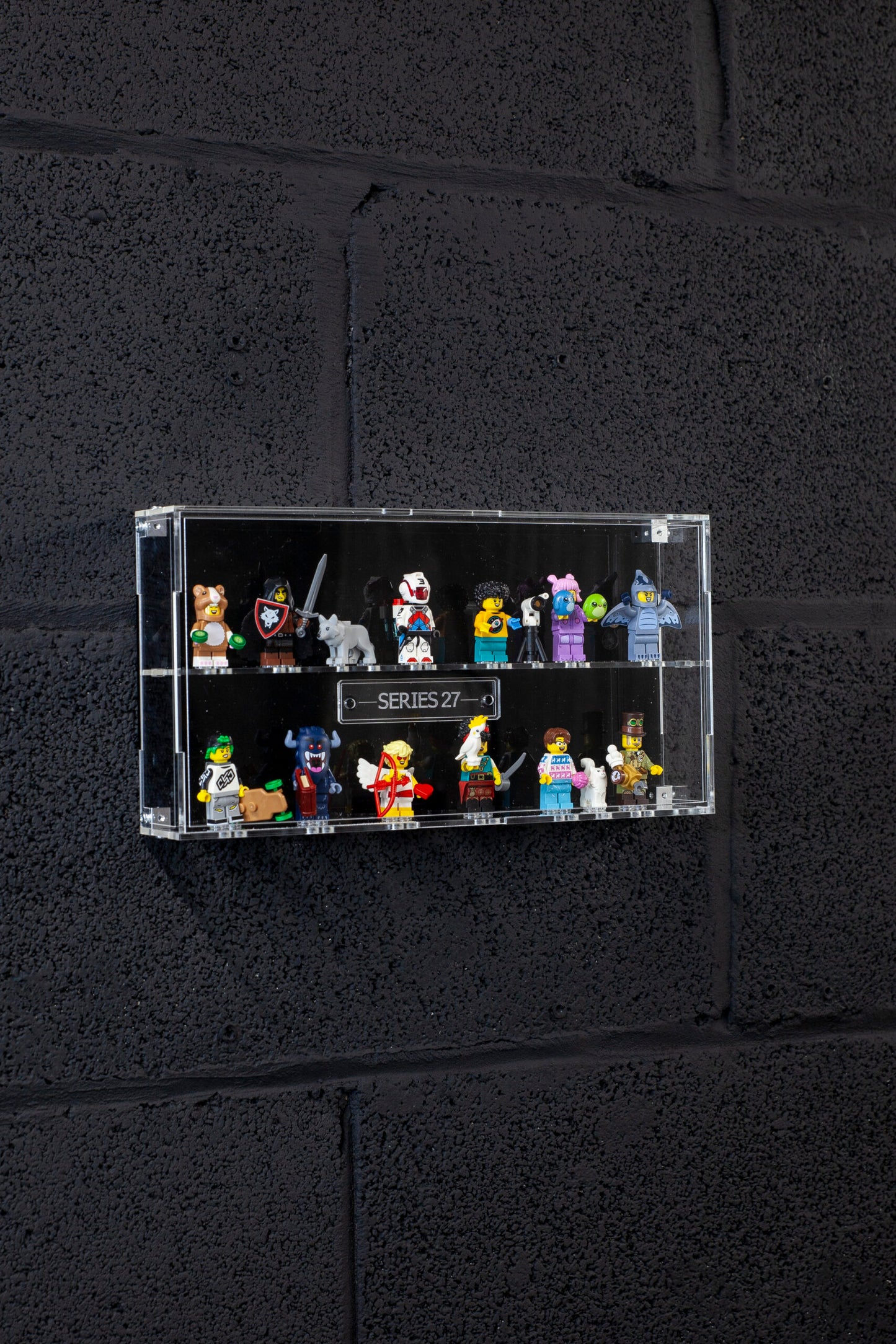 Wall mounted Acrylic Display Case for LEGO Minifigures Series 27