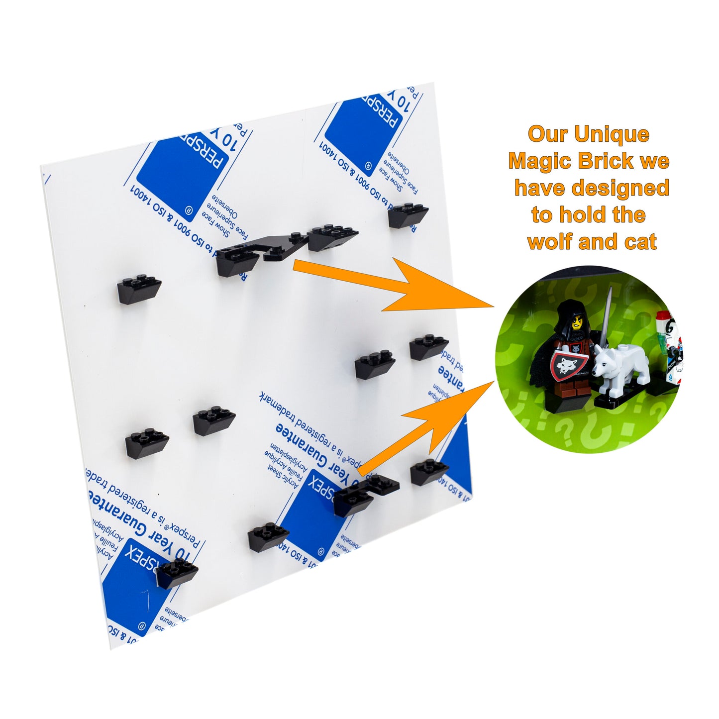 Acrylic Display Frame Insert for LEGO CMF Minifigure Simpsons Series 1