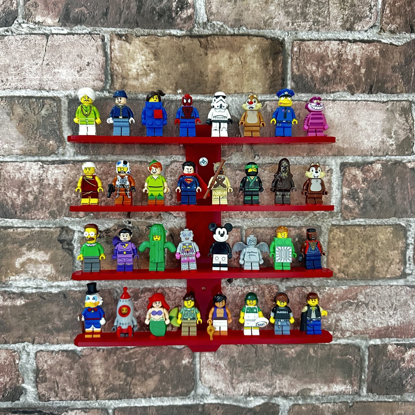 Limited Edition Coloured Wall mounted minifigure stand