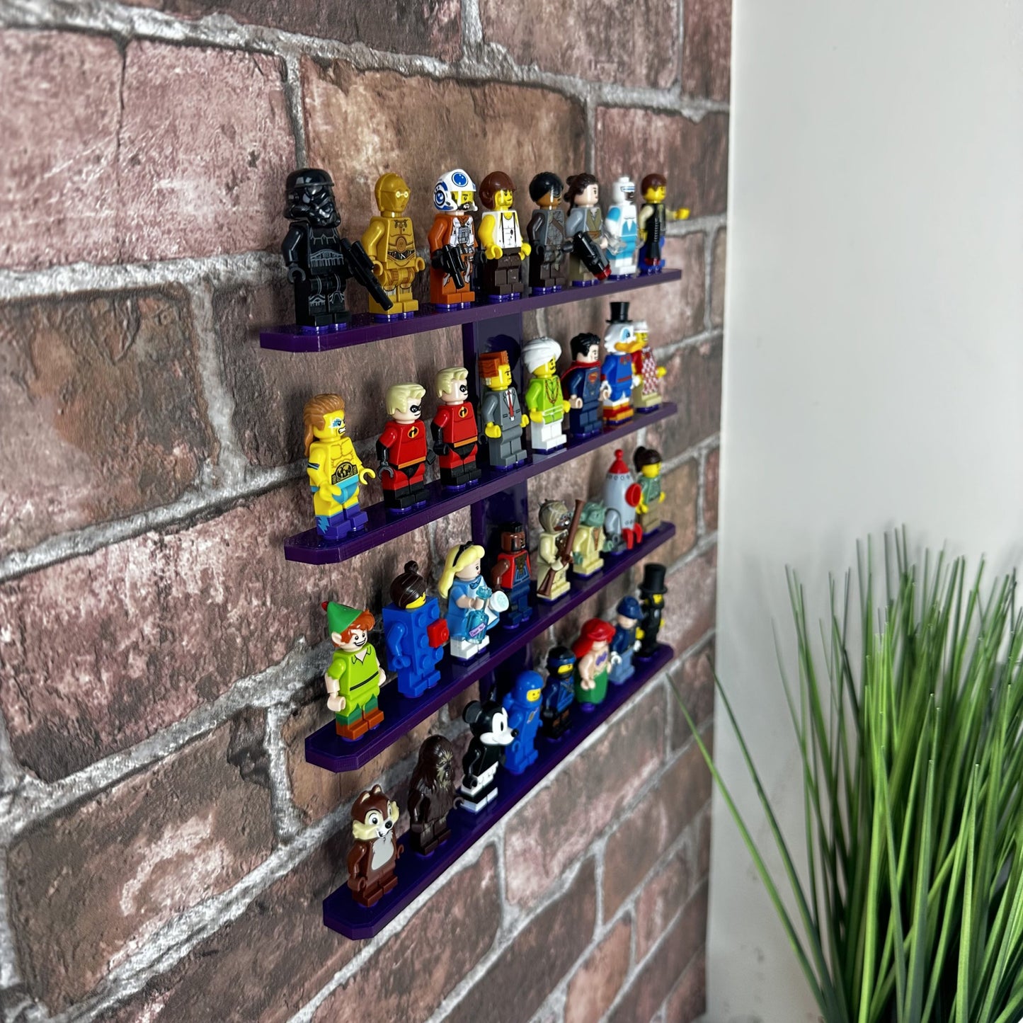 Limited Edition Coloured Wall mounted minifigure stand