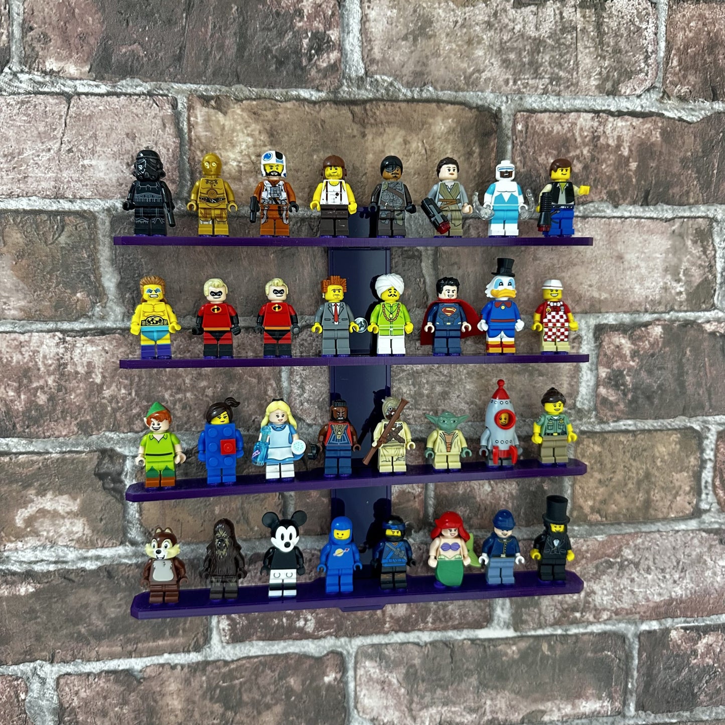 Limited Edition Coloured Wall mounted minifigure stand