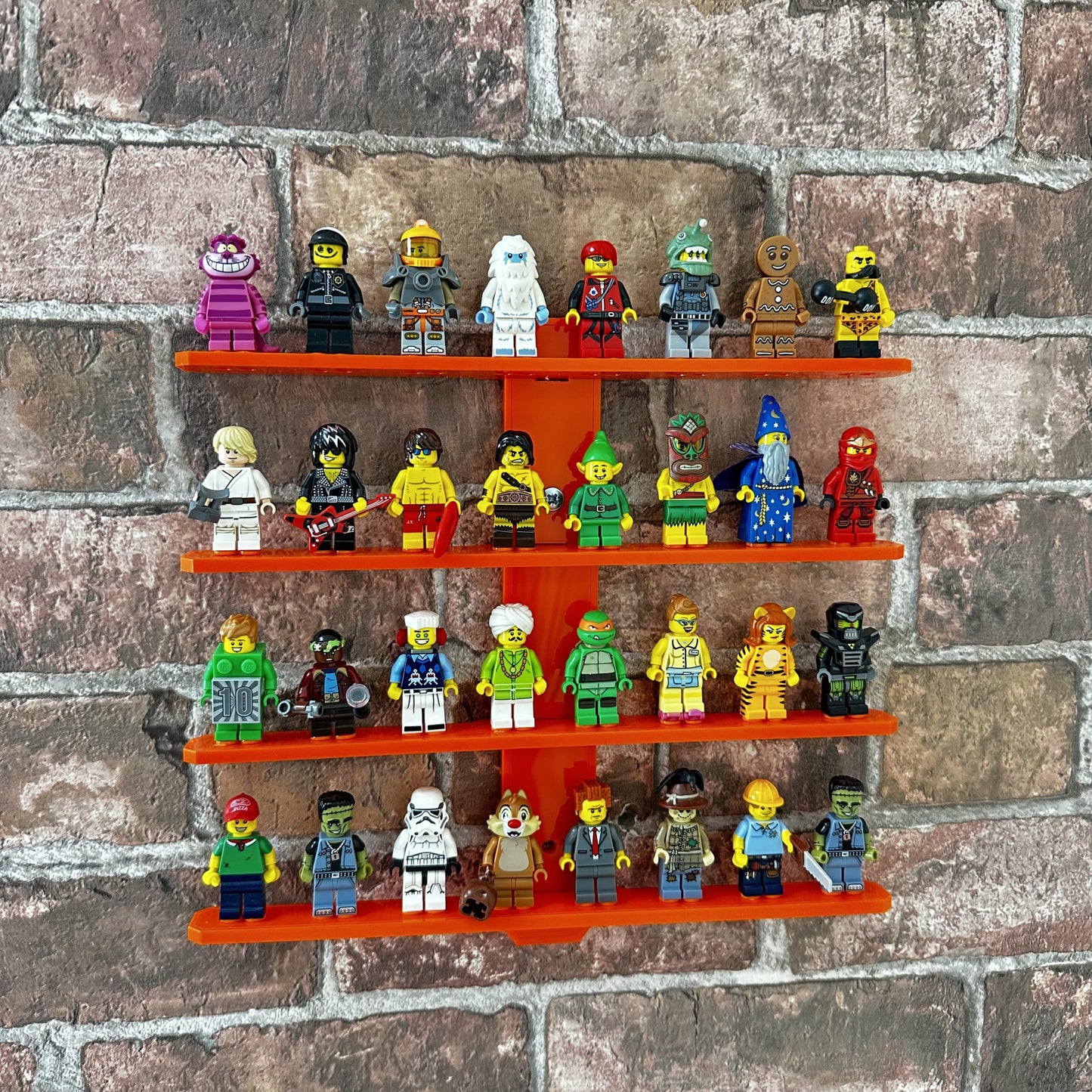 Limited Edition Coloured Wall mounted minifigure stand