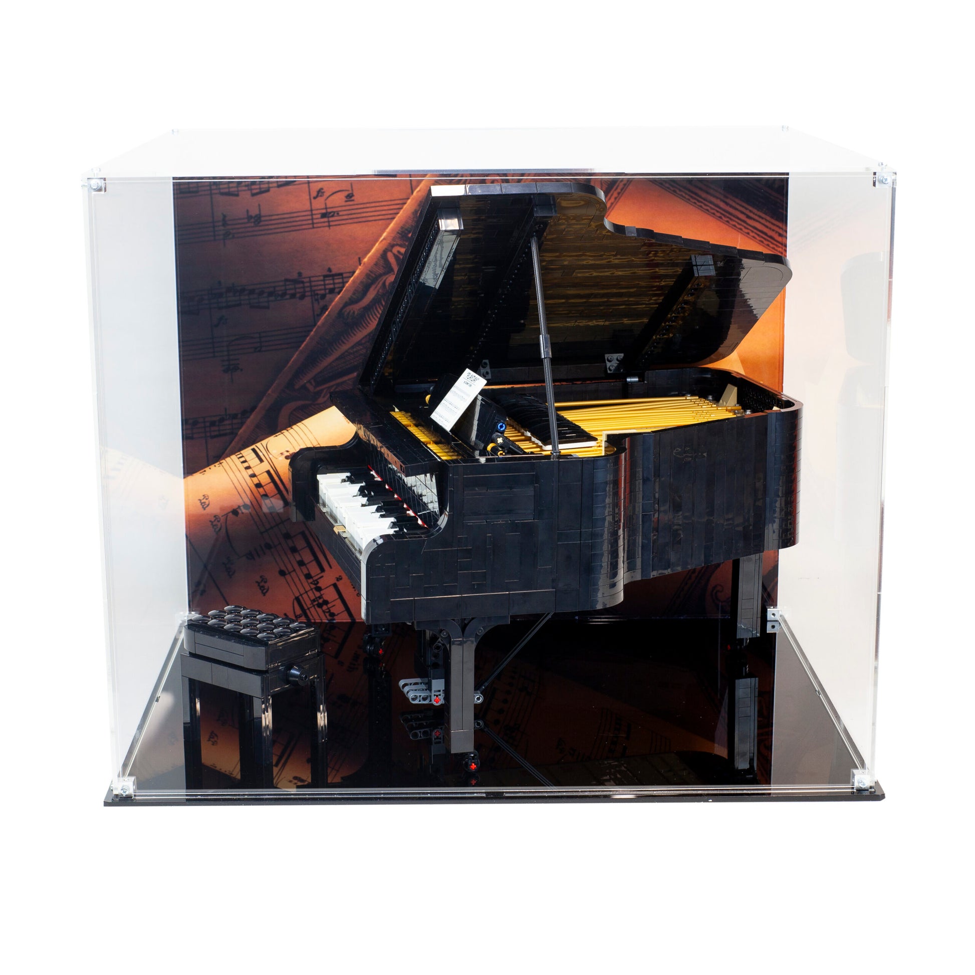 Figures Display Box for LEGO 21323 Piano Acrylic Dustproof Transparent Display Case (No Model) (Background Light Box Figures Display Box for LEGO 21323 Piano Acrylic Dustproof Transparent Display Case (No Model) (Background Light Box