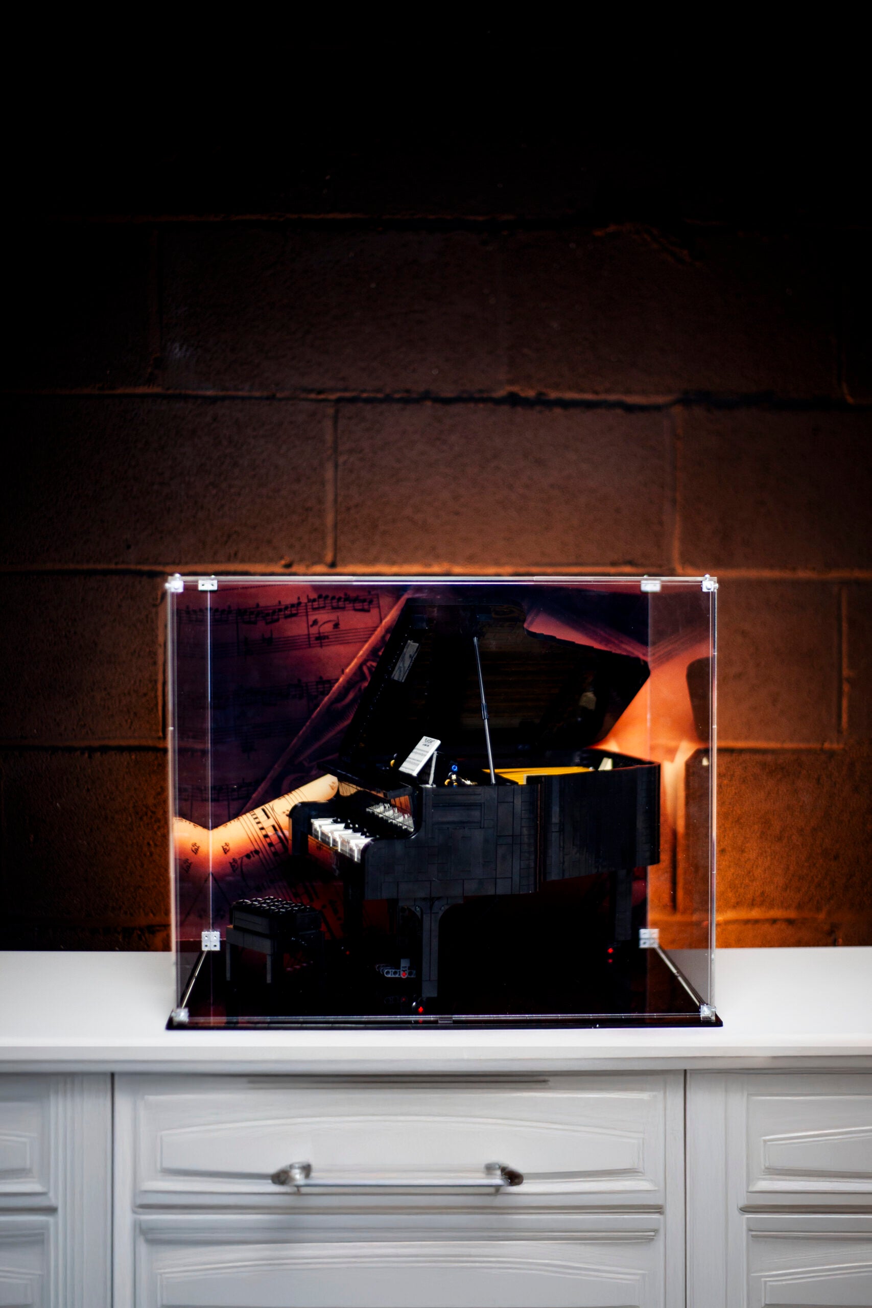 Premium Acrylic Display Case for LEGO Grand Piano 21323 – Laser Frame