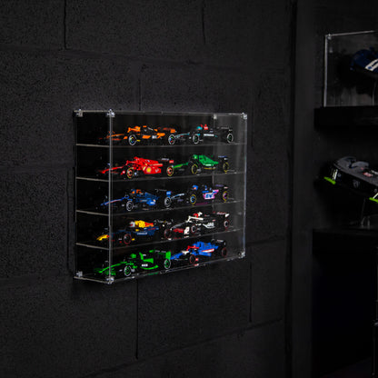 Premium Acrylic Display Case for LEGO F1 Speed Champions (10 cars)